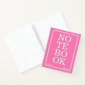 Bright Pink Modern Big "NOTEBOOK" Notebook Notitieboek (Binnen)