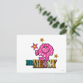 Bright Pink Mr Messy | Mousserende sterren Briefkaart (Staand voorkant)