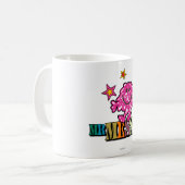 Bright Pink Mr Messy | Mousserende sterren Koffiemok (Voorkant links)