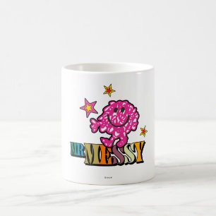 Bright Pink Mr Messy   Mousserende sterren Koffiemok