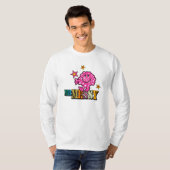 Bright Pink Mr Messy | Mousserende sterren T-shirt (Voorkant volledig)