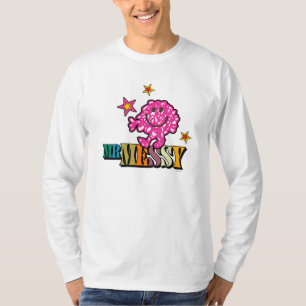Bright Pink Mr Messy   Mousserende sterren T-shirt