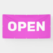 Bright Pink OPEN Banner (Horizontaal)