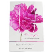 Bright Pink Peony-Vrijgezellenfeest Medium Cadeauzakje (Achterkant)