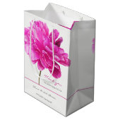 Bright Pink Peony-Vrijgezellenfeest Medium Cadeauzakje (Achterkant Gekanteld)