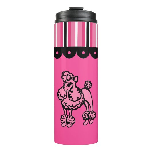 Bright Pink Poodle Mug Thermosbeker (Voorkant)
