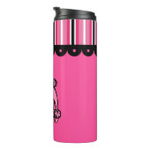 Bright Pink Poodle Mug Thermosbeker (Geroteerd rechts)