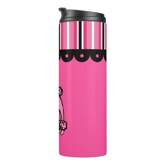 Bright Pink Poodle Mug Thermosbeker (Geroteerd rechts)