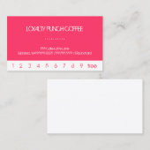 Bright Pink Punch Loyalty Coffee Kaart (Voorkant / Achterkant)
