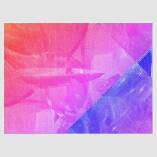 Bright pink red blue abstract beautiful design tissuepapier (Voorkant)