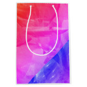 Bright pink red blue abstract sharp design medium cadeauzakje (Voorkant)