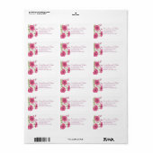 Bright Pink Rose Wedding Address Labels (Full Sheet)