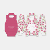 Bright Pink Rose Wedding Bedankdoosjes (Uitgevouwen)