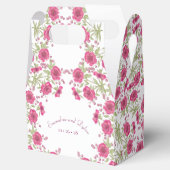 Bright Pink Rose Wedding Bedankdoosjes (Geopend)