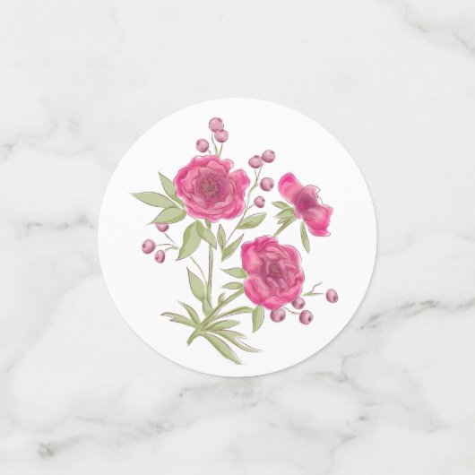 Bright Pink Rose Wedding Confetti (Kleine voorkant)