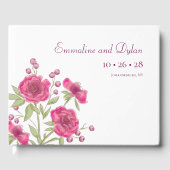 Bright Pink Rose Wedding Gastenboek (Voorkant)