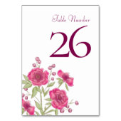 Bright Pink Rose Wedding Kaart (Voorkant)