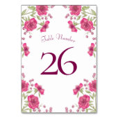 Bright Pink Rose Wedding Kaart (Achterkant)