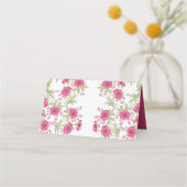 Bright Pink Rose Wedding Plaatskaartje (Achterkant)
