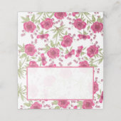 Bright Pink Rose Wedding Plaatskaartje (Buitenkant ongevouwen)
