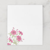 Bright Pink Rose Wedding Plaatskaartje (Buitenkant ongevouwen)