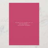 Bright Pink Rose Wedding Save the Date Kaart (Achterkant)