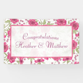 Bright Pink Rose Wedding Spandoek