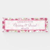 Bright Pink Rose Wedding Spandoek (Horizontaal)