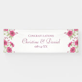 Bright Pink Rose Wedding Spandoek (Horizontaal)