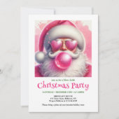Bright pink santa bubble gum watercolor Xmas   Kaart (Voorkant)