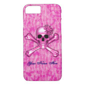 Bright Pink Skull iPhone 7 Hoesje (Achterkant)