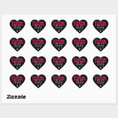 Bright Pink Uit de keuken van Signature Name Hart Sticker (Vel)