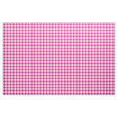 Bright Pink & White Gingham Plaid Stof (Yard (91,4 cm))