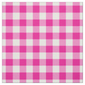 Bright Pink & White Gingham Plaid Stof (Swatch)