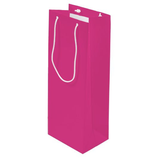 Bright Pink - Wijn geschenkzak Cadeautas (Voorkant Gekanteld)