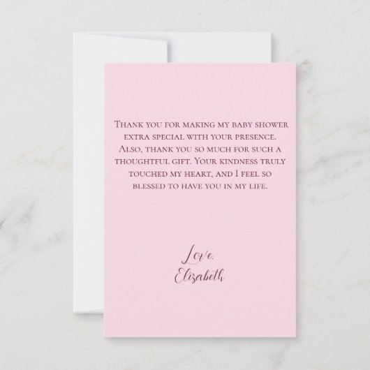 Bright Pink Wildflowers Boho Floral Elegant Script Kaart (Achterkant)