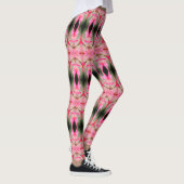Bright Pinks en Forest Green Dames Leggings (Rechts)
