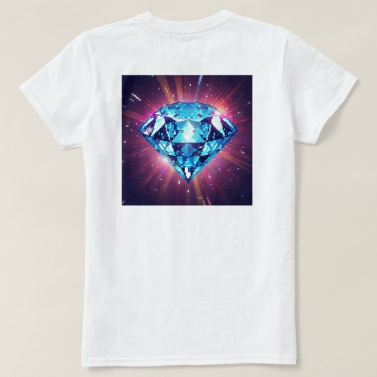 Bright Pixelated Diamond  T-shirt (Design achterkant)