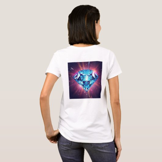 Bright Pixelated Diamond  T-shirt (Achterkant volledig)