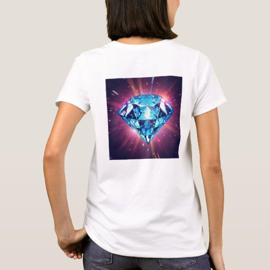Bright Pixelated Diamond  T-shirt (Achterkant)