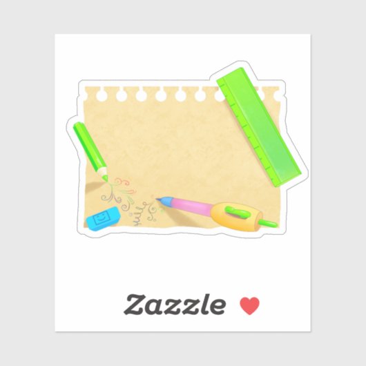 Bright plakboek sticker oud papier met briefpapier (Vel)