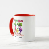 Bright PLANT GOOD SEEDS Custom 4 Kinder Naam Mum's Mok (Voorkant links)