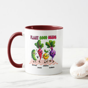 Bright PLANT GOOD SEEDS Custom 4 Kinder Naam Mum's Mok