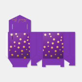 Bright Plum Paarse en Gold Bedankdoosjes (Uitgevouwen)