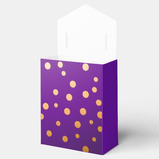 Bright Plum Paarse en Gold Bedankdoosjes (Geopend)