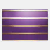 Bright Plum Paarse en Gold Inpakpapier Vel (Voorkant)