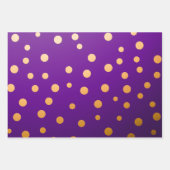 Bright Plum Paarse en Gold Inpakpapier Vel (Voorkant 3)