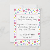 Bright Polka Dot Invitation Kaart (Voorkant)