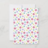Bright Polka Dot Invitation Kaart (Achterkant)