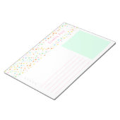 Bright Polka Dot Student Aangepaste naam Notitieblok (Schuin)